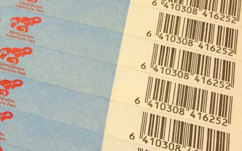 Barcoded Tyvek bands